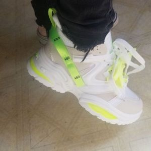 lime green chunky sneakers